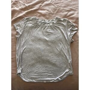 Sincerely Jules Heather Grey Crewneck Tee - Soft Modal Blend Basic - Size Large